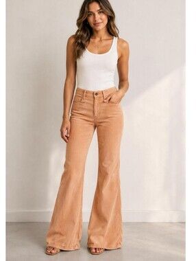 High-Rise Flare Leg Cordury Pants